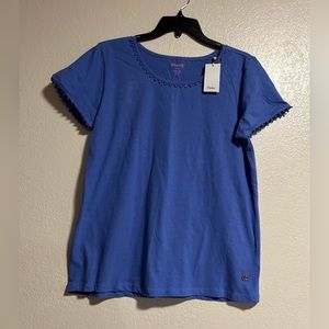 Harley T-Shirt Womens Medium Blue Short Sleeve New